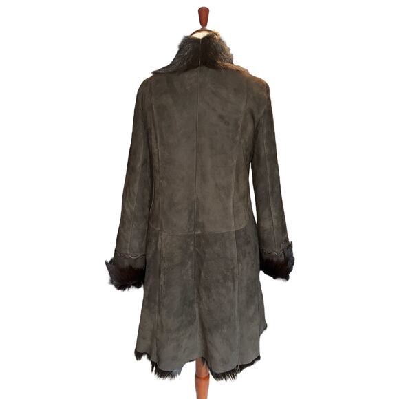 Amara Rosa Y2K  Leather Penny Lane Revival Coat Boho Glam Medium - Picture 4 of 11